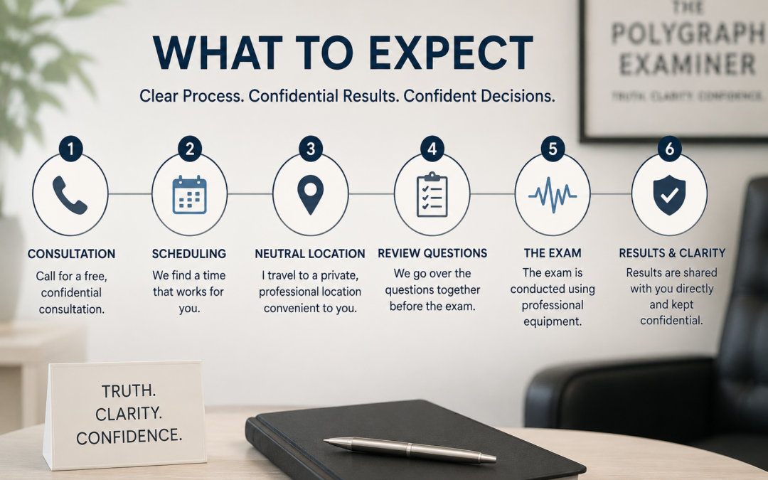 What to Expect at Your Infidelity Polygraph Appointment: Booking, Location, and the Exam Itself