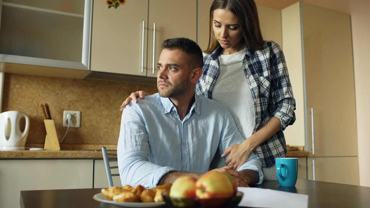 A couple navigating the emotional aftermath of an infidelity polygraph